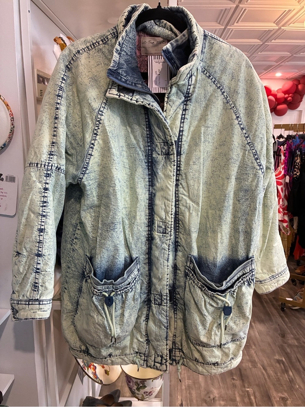 Free People we the free Real Games Denim Parka Jacket size S